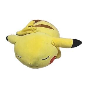 Large Pokemon Plush Sleeping Pikachu 21"